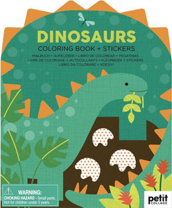 Dinosaurs Colouring Book And Stickers - Petit Collage