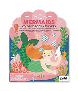 Mermaids Colouring Book & Stickers - Petit Collage