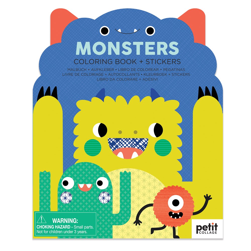 Monsters Colouring Book and Stickers - Petit Collage