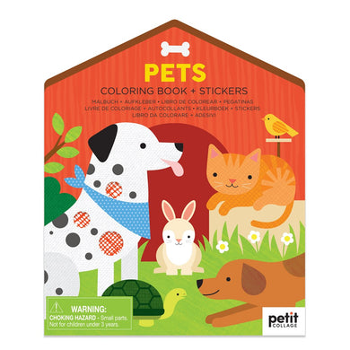 Pets Colouring Book and Stickers - Petiti Collage