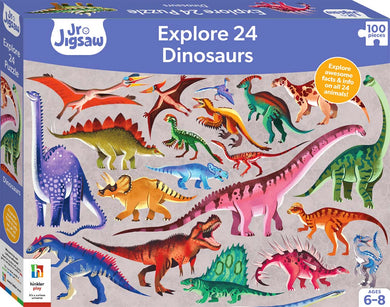 Junior Jigsaw: Explore 100 Piece Dinosau - Hinkler