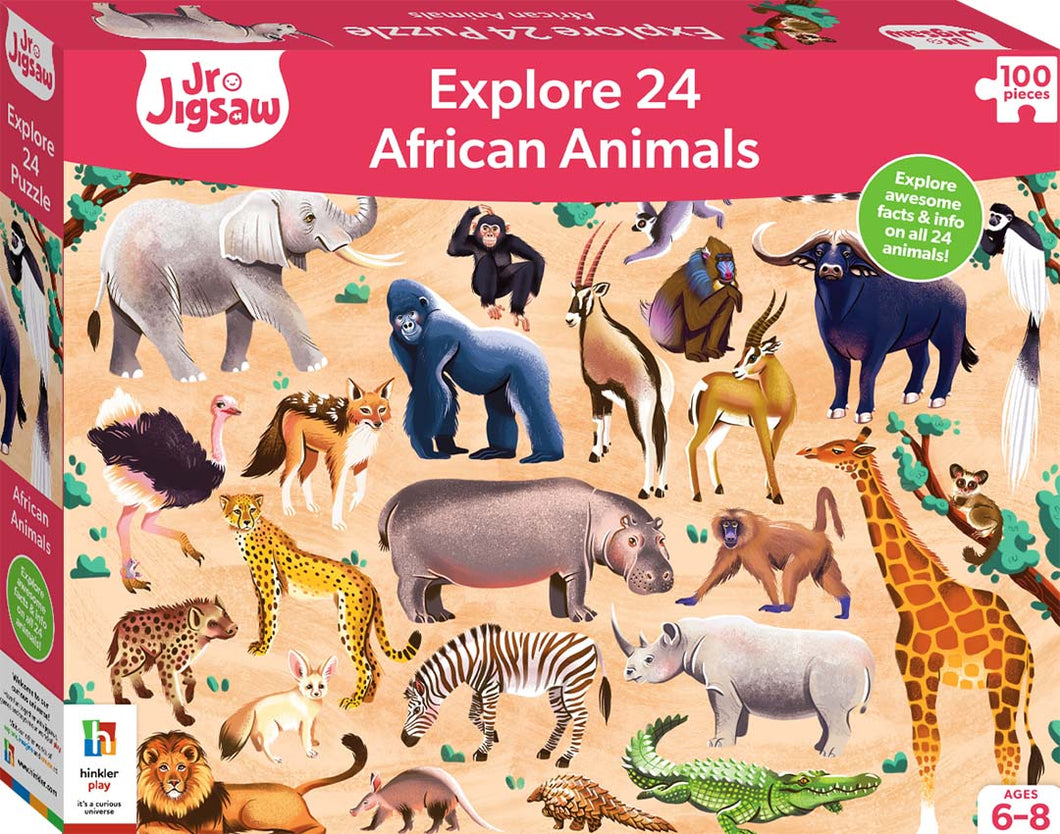 Junior Jigsaw: Explore 100 Piece African - Hinkler