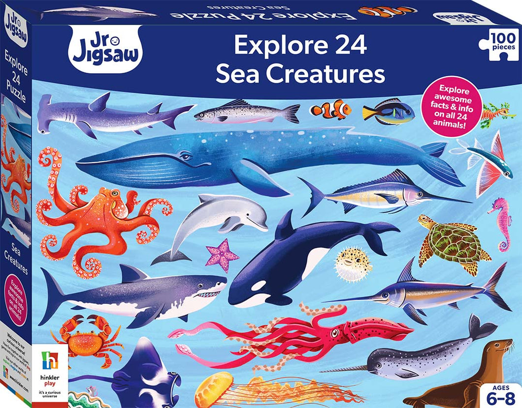 Junior Jigsaw: 100 Piece Sea Creatures - Hinkler