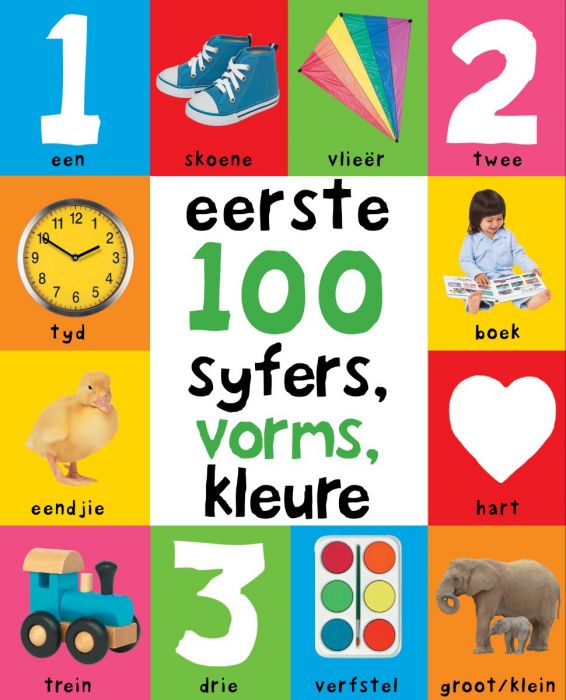 Eerste 100 syfers kleure vorms (klein)