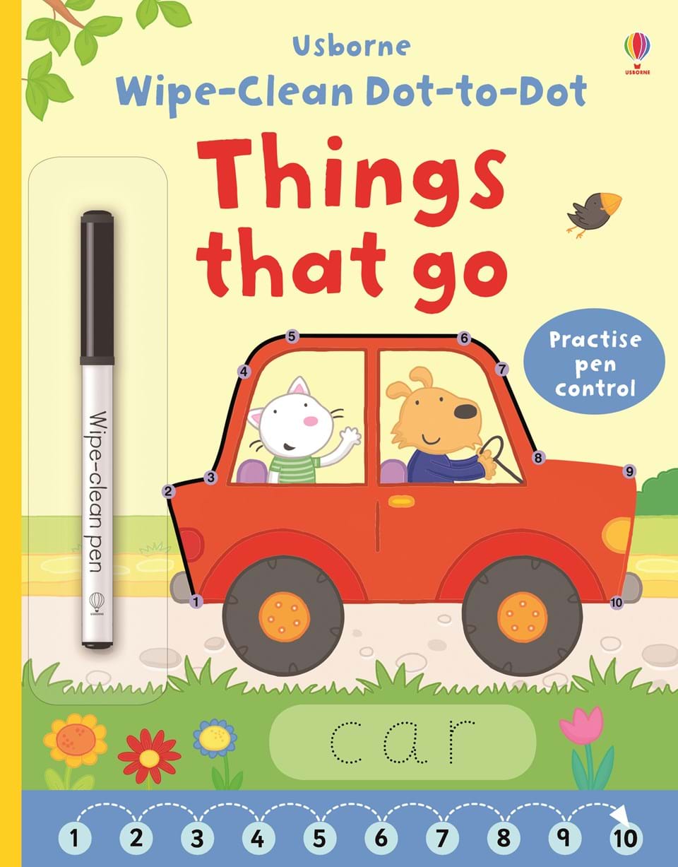 Wipe-Clean Dot-to-dot: Things that go - Usborne