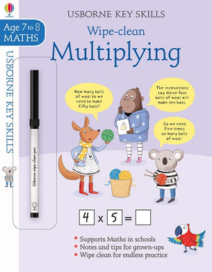 Key Skills: Wipe clean Multiplying 7-8 y - Usborne