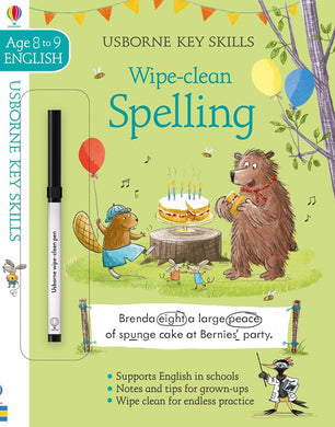 Key Skills: Wipe clean Spelling 8-9 year - Usborne
