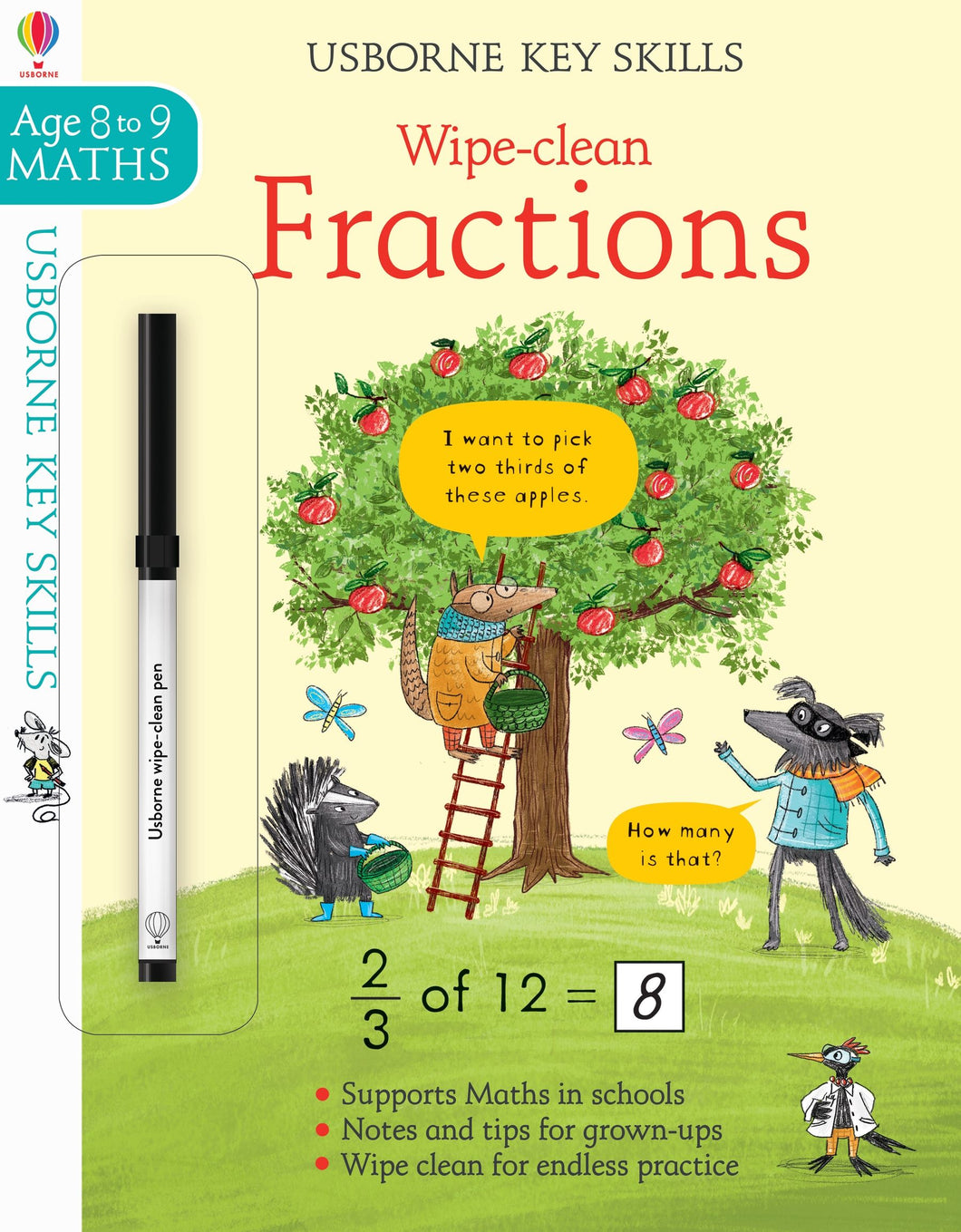Key Skills: Wipe clean Fractions 8-9 yea - Usborne