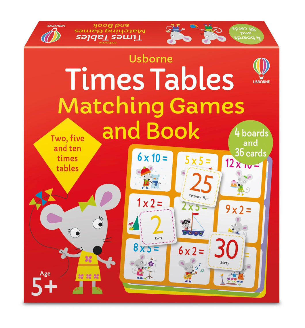 Matching Games And Book: Times Tables - Usborne