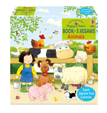 Poppy & Sam's Book and 3 Jigsaws: Animal - Usborne