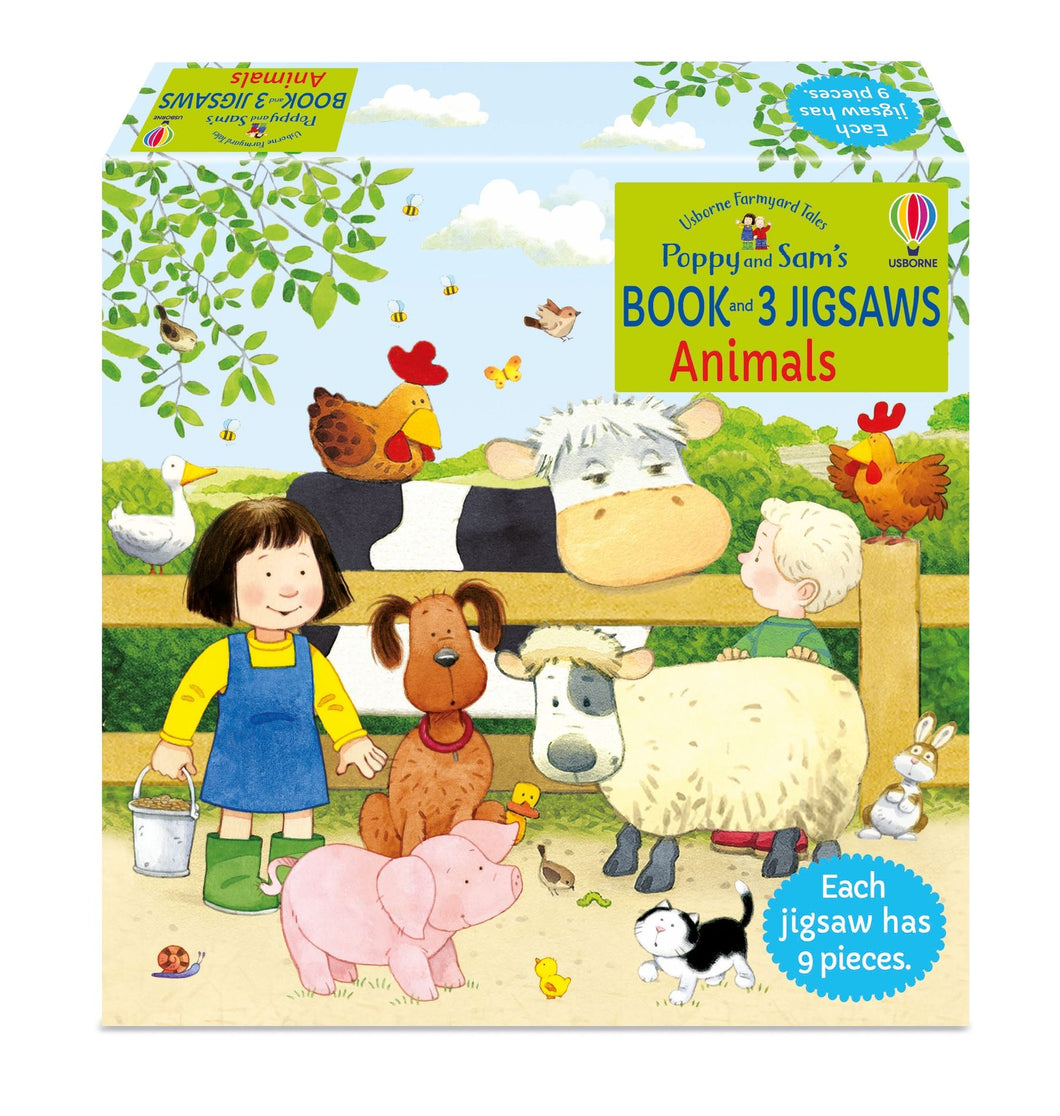 Poppy & Sam's Book and 3 Jigsaws: Animal - Usborne