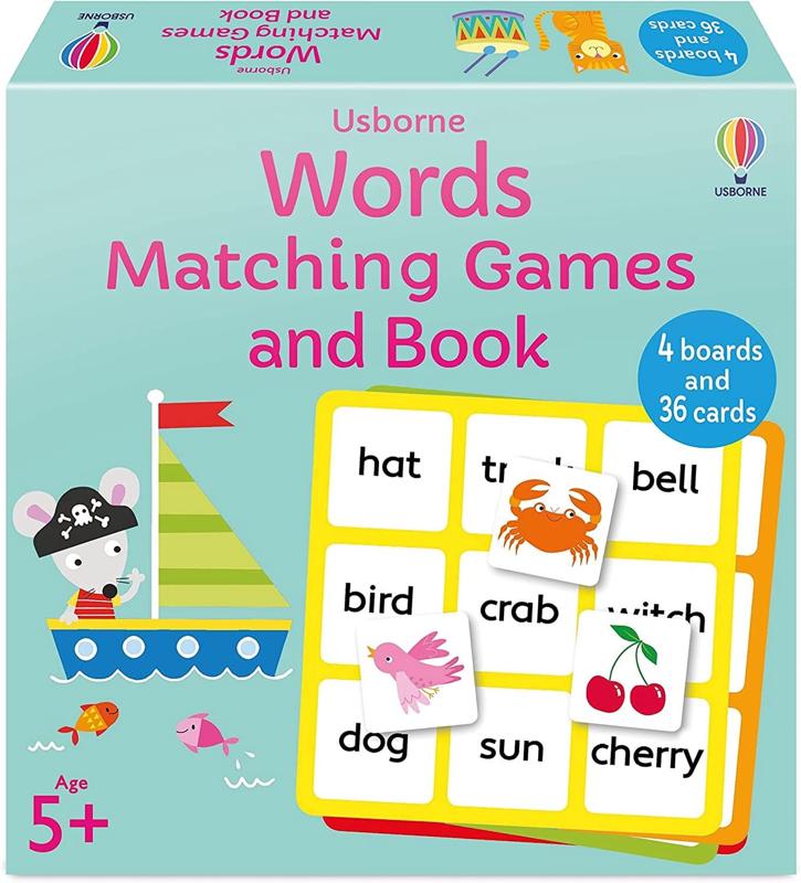 Matching Games And Book: Words - Usborne