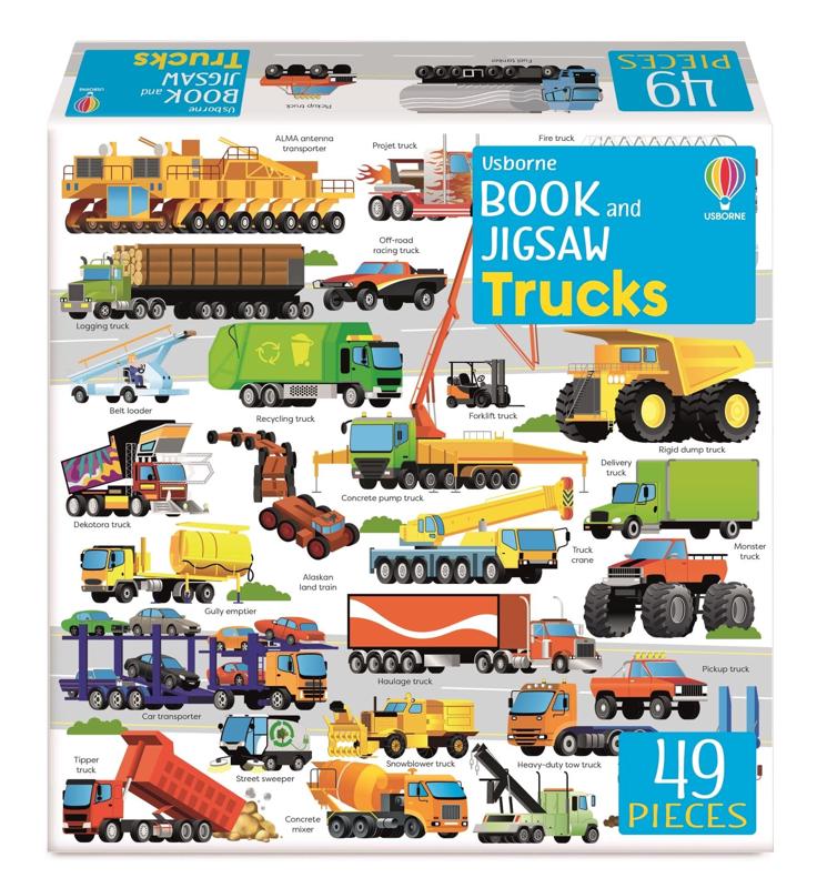 Book & Jigsaw: Trucks - Usborne